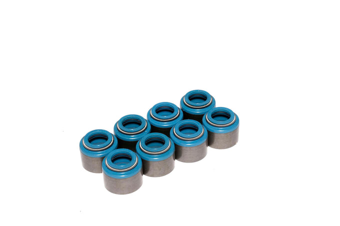 Set of 8 Metal Viton Valve Seals <br> 0.53in Guide Size, 3/8in Valve Stem