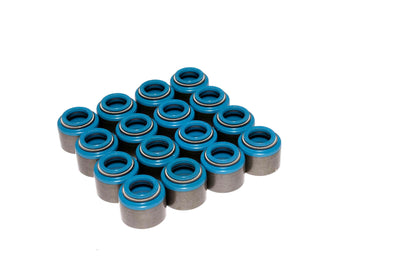 Set of 16 Metal Viton Valve Seals <br> 0.53in Guide Size, 5/16in Valve Stem