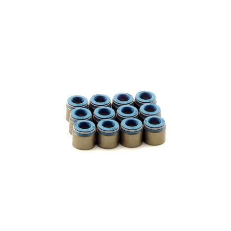 Set of 12 Metal Body Viton Valve Seals <br> 0.5in Guide Size, 11/32in Valve Stem