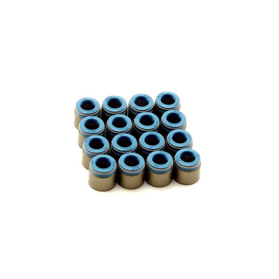 Set of 16 Metal Body Viton Valve Seals <br> 0.5in Guide Size, 11/32in Valve Stem