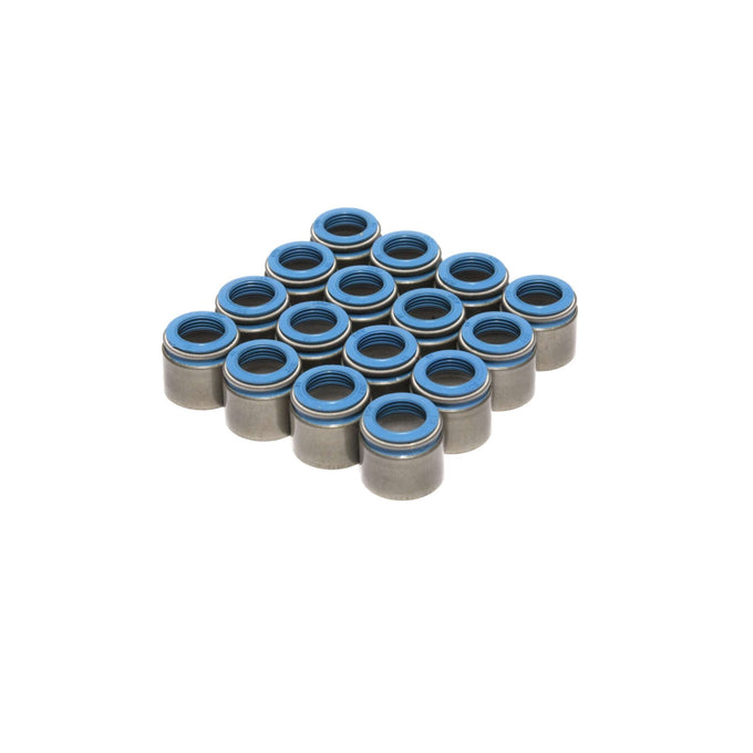 Set of 16 Metal Body Viton Valve Seals <br> 0.53in Guide Size, 11/32in Valve Stem