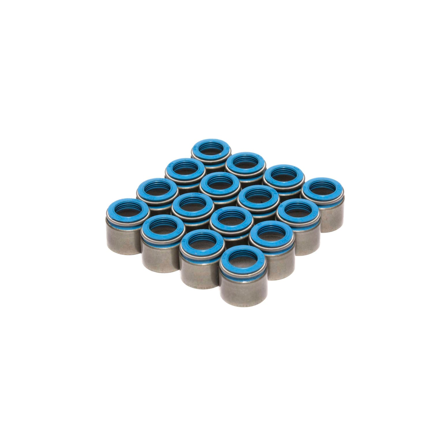 Set of 16 Metal Body Viton Valve Seals <br> 0.53in Guide Size, 5/16in Valve Stem