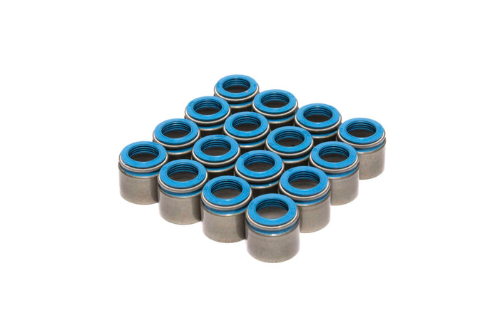 Set of 16 Metal Body Viton Valve Seals <br> 0.53in Guide Size, 3/8in Valve Stem