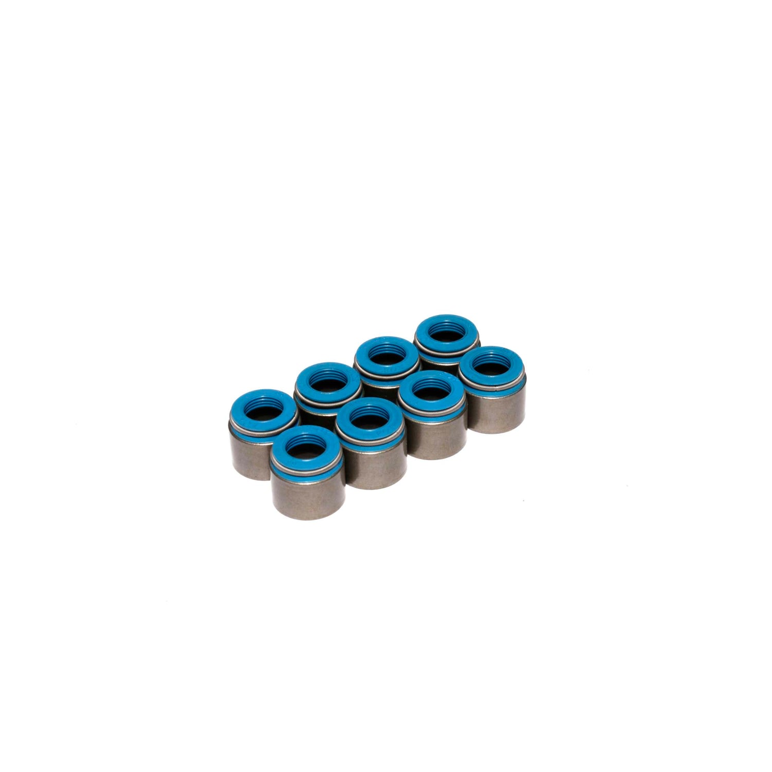 Set of 8 Metal Body Viton Valve Seals <br> 0.53in Guide Size, 3/8in Valve Stem