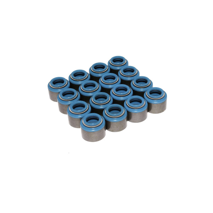 Set of 16 Metal Viton Valve Seals <br> 0.53in Guide Size, 11/32in Valve Stem