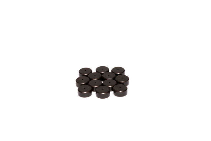 Set of 12 Hardened Lash Caps <br> 3/8in Valve Stem, 0.19in Head Height