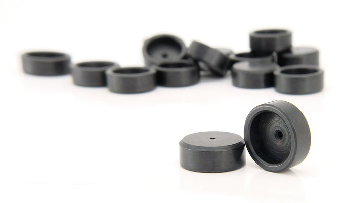 Set of 16 Hardened Lash Caps <br> 3/8in Valve Stem, 0.19in Head Height