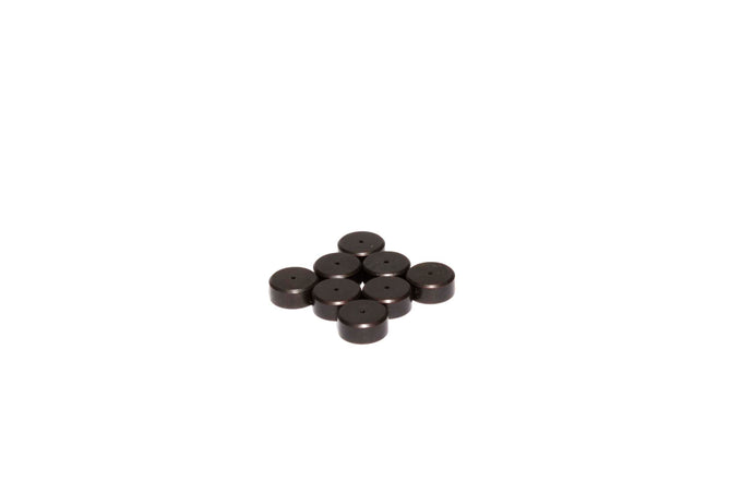 Set of 8 Hardened Lash Caps <br> 3/8in Valve Stem, 0.19in Head Height