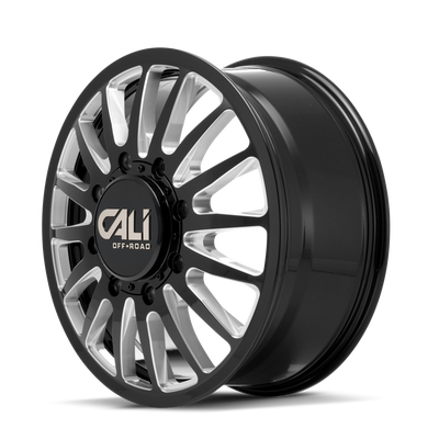 Summit 9110D Dually Gloss Black Milled Wheel <br> 17-10 Chevy Silverado 3500, 11-18 Ram 3500