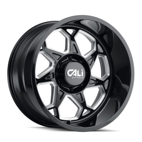 Sevenfold 9111 Gloss Black Milled Wheel <br> 20x12 / 6x139.7 BP / -51mm Offset / 106mm Hub