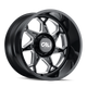 Sevenfold 9111 Gloss Black Milled Wheel <br> 20x12 / 6x139.7 BP / -51mm Offset / 106mm Hub