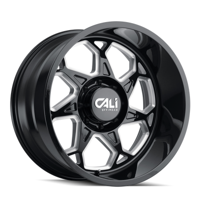 Sevenfold 9111 Gloss Black Milled Wheel <br> 20x12 / 6x139.7 BP / -51mm Offset / 106mm Hub
