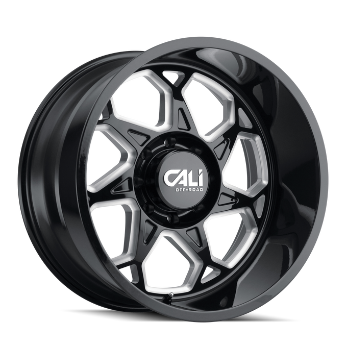 Sevenfold 9111 Gloss Black Milled Wheel <br> 20x12 / 6x139.7 BP / -51mm Offset / 106mm Hub