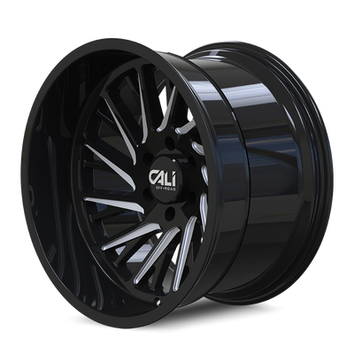 Purge 9114 Black Milled Wheel <br> 22x12 / 8x165.1 BP / -51mm Offset / 125.2mm Hub