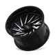 Purge 9114 Black Milled Wheel <br> 22x12 / 8x165.1 BP / -51mm Offset / 125.2mm Hub