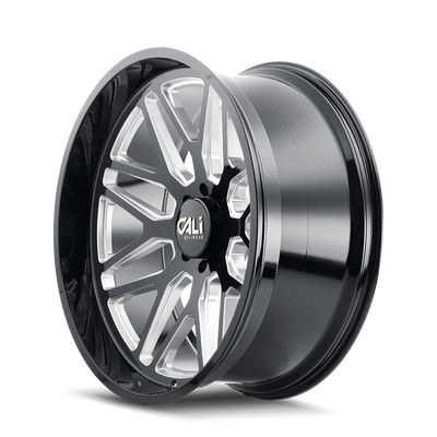 Invader 9115 Gloss Black Milled Wheel <br> 26x14 / 8x165.1 BP / -76mm Offset / 125.2mm Hub