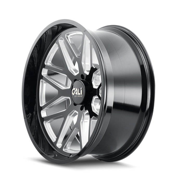 Invader 9115 Gloss Black Milled Wheel <br> 26x14 / 8x165.1 BP / -76mm Offset / 125.2mm Hub