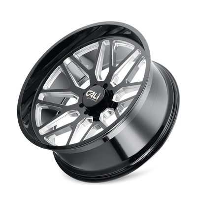 Invader 9115 Gloss Black Milled Wheel <br> 26x14 / 8x165.1 BP / -76mm Offset / 125.2mm Hub