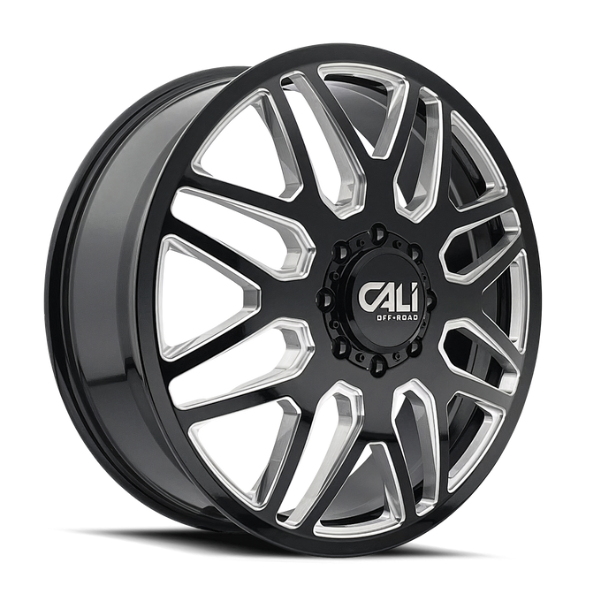 Invader 9115D Dually Gloss Black Milled Wheel <br> 2017, 19-26 Ram 3500