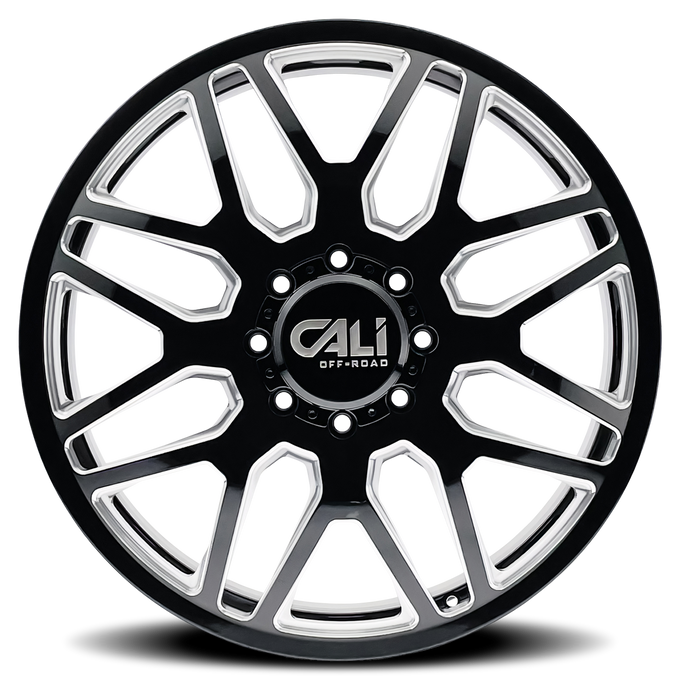 Invader 9115D Dually Gloss Black Milled Wheel <br> 2017, 19-26 Ram 3500