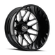 Invader 9115D Dually Gloss Black Milled Wheel <br> 22x8.25 / 8x200 BP / -232mm Offset / 142mm Hub