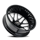 Invader 9115D Dually Gloss Black Milled Wheel <br> 22x8.25 / 8x200 BP / -232mm Offset / 142mm Hub