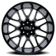 Invader 9115D Dually Gloss Black Milled Wheel <br> 22x8.25 / 8x210 BP / -232mm OS / 154.2mm Hub
