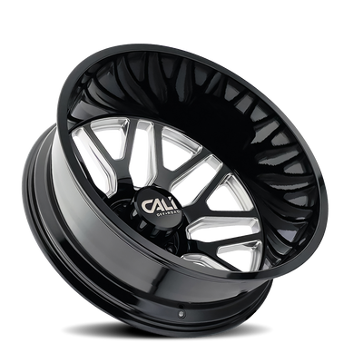 Invader 9115D Dually Gloss Black Milled Wheel <br> 22x8.25 / 8x165.1 BP / -232mm OS / 121.3mm Hub