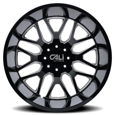 Invader 9115D Dually Gloss Black Wheel <br> 24x8.25 / 8x210 BP / -232mm OS / 154.2mm Hub
