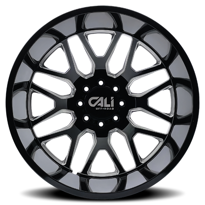 Invader 9115D Dually Gloss Black Wheel <br> 24x8.25 / 8x210 BP / -232mm OS / 154.2mm Hub
