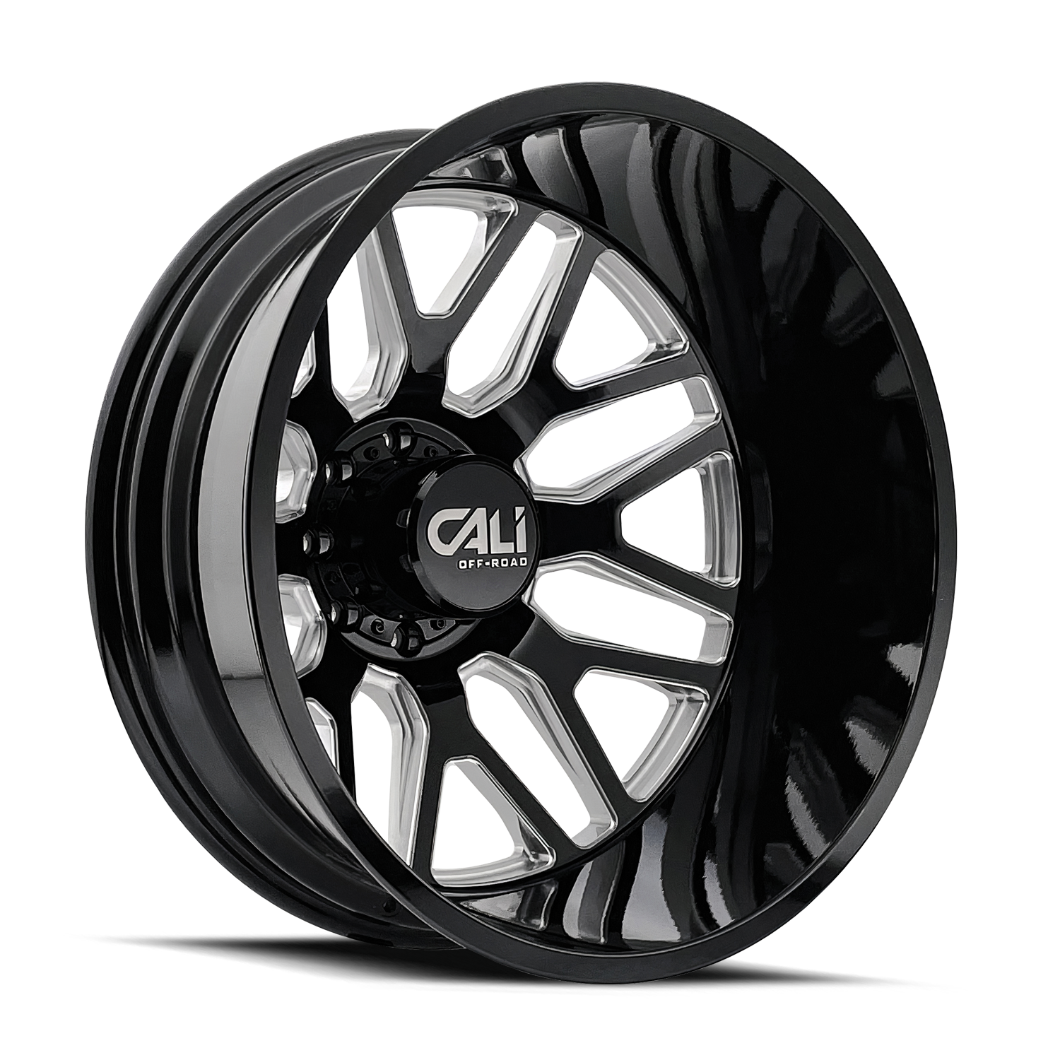 Invader 9115D Dually Gloss Black Wheel <br> 24x8.25 / 8x165.1 BP / -232mm OS / 121.3mm Hub