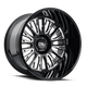 Vertex 9116 Gloss Black Milled Wheel <br> 20x10 / 6x139.7 BP / -25mm Offset / 106mm Hub
