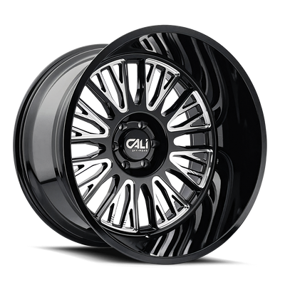Vertex 9116 Gloss Black Milled Wheel <br> 24x14 / 6x135 BP / -76mm Offset / 87.1mm Hub