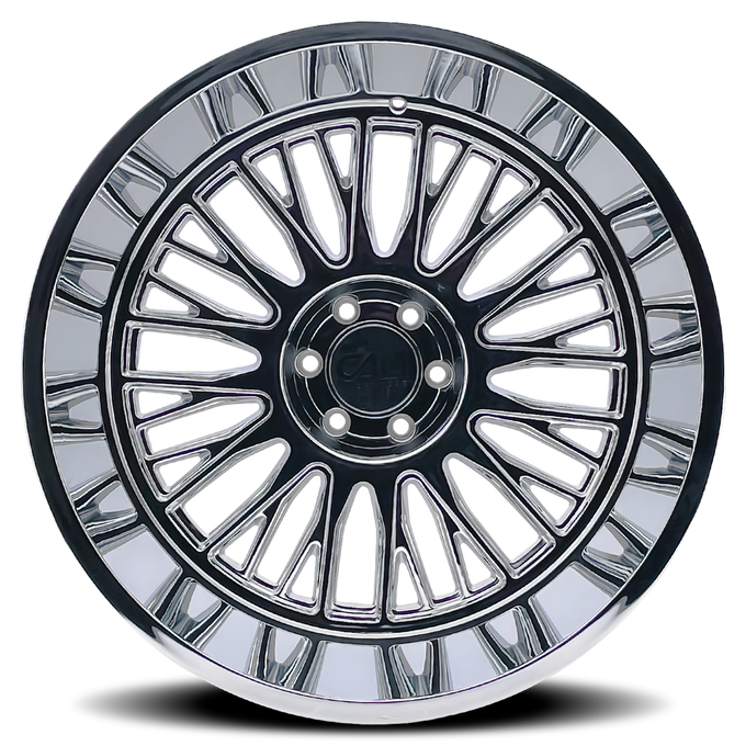 Vertex 9116 Chrome Wheel <br> 24x14 / 8x165.1 BP / -76mm Offset / 125.2mm Hub