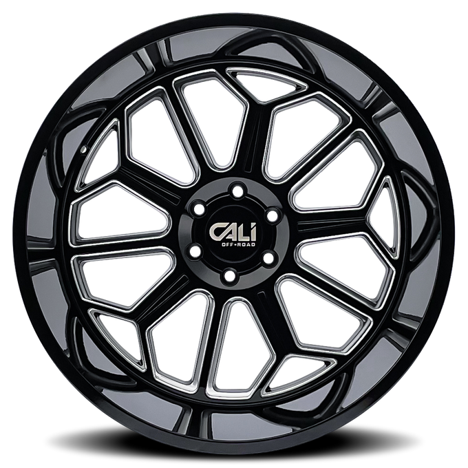 Auburn 9117Gloss Black Milled Wheel <br> 03-26 Ford F-150 Lightning Expedition