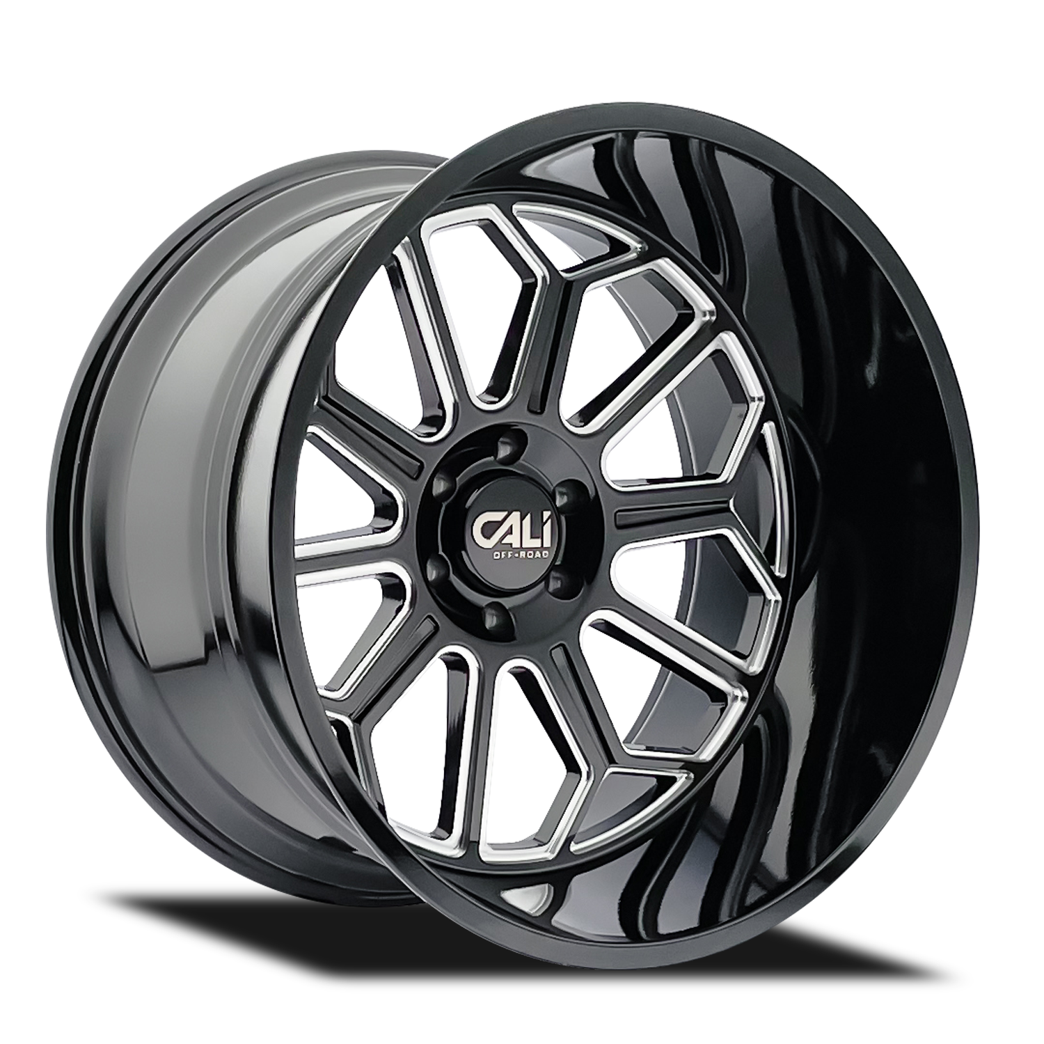 Auburn 9117Gloss Black Milled Wheel <br> 20x9 / 8x165.1 BP / -12mm Offset / 125.2mm Hub