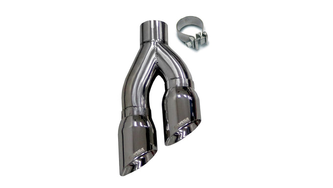 Twin 4.0in Side Swept Polished Pro-Series Tip Kit <br> 14-18 Chevy Silverado GMC Sierra 1500
