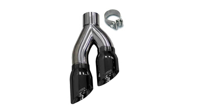 Twin 4in Side Swept Black PVD Pro-Series Tip Kit <br> 14-18 Chevy Silverado GMC Sierra 1500