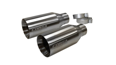 Single 5.0in. Straight Cut Satin Tip Kit <br> 17-24 Ford F-150, 21-24 Ram 1500