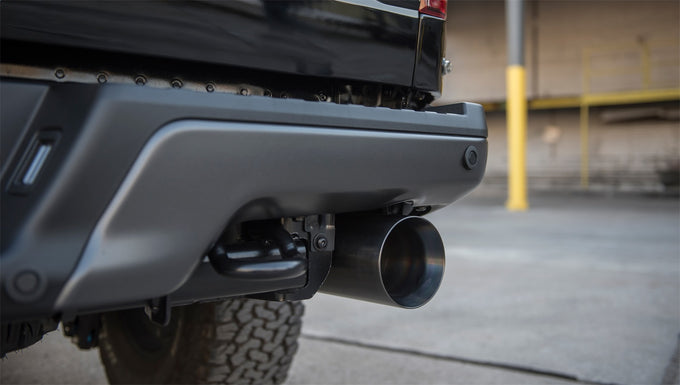 Single 5.0in. Straight Cut Gunmetal PVD Tip Kit <br> 17-24 Ford F-150, 21-24 Ram 1500