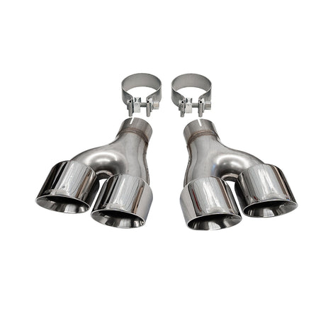 Twin 4.0in. Polished Pro-Series Tip Kit <br> 2012,2014-2021 Jeep Grand Cherokee