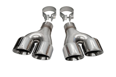 Twin 4.0in. Polished Pro-Series Tip Kit <br> 2012,2014-2021 Jeep Grand Cherokee