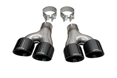 Twin 4.0in. Polished Black PVD Pro-Series Tip Kit <br> 2012,2014-2021 Jeep Grand Cherokee