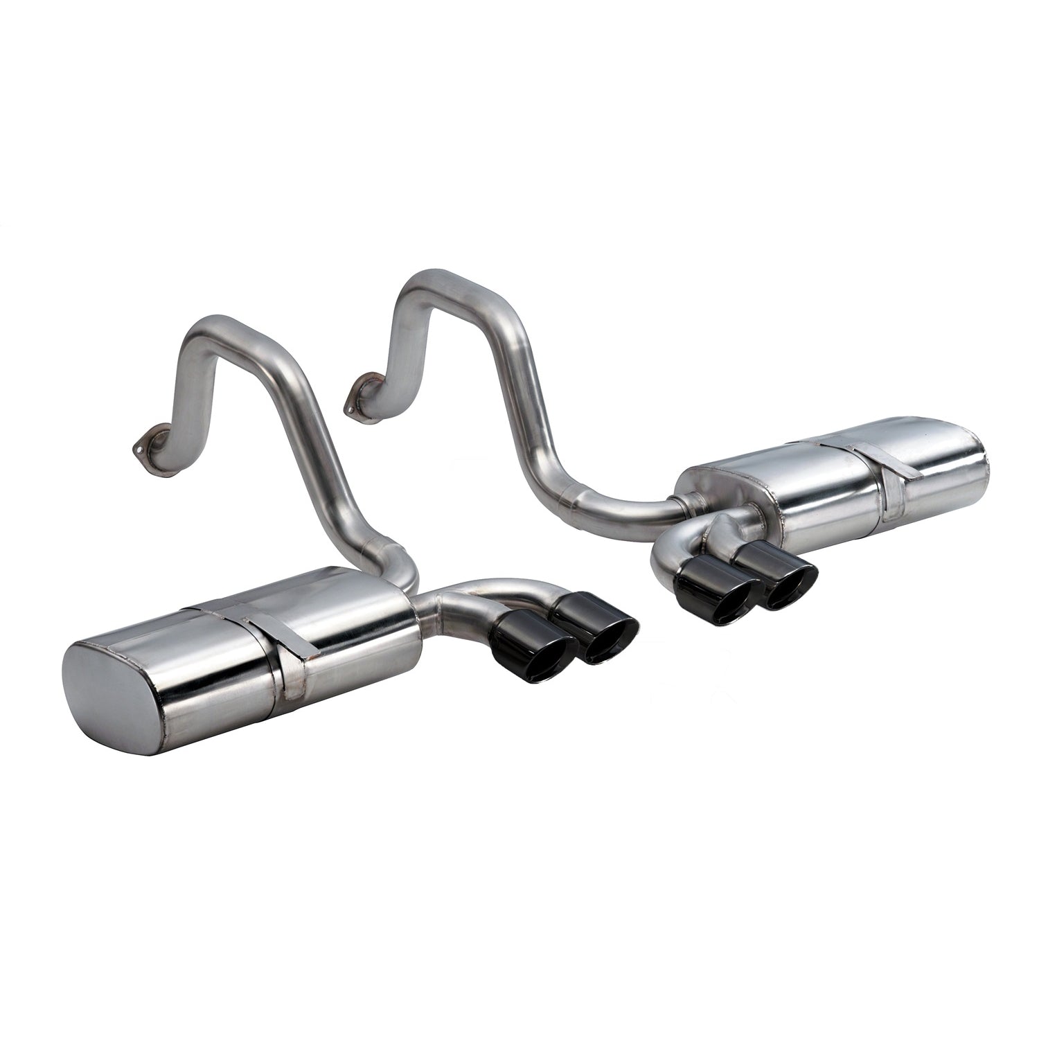 3in Axle-Back Dual Rear Exhaust w/ Twin 4in Tips <br> 1997-2004 Chevrolet Corvette