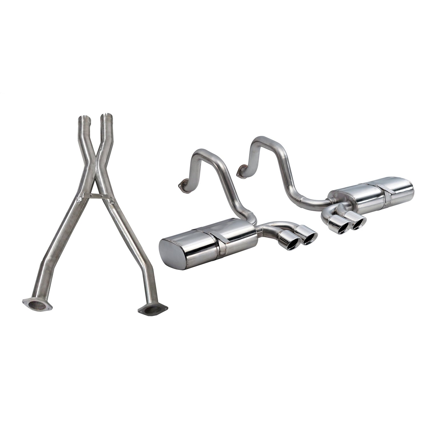 2.5in Cat-Back Dual Rear Exit with Twin 3.5in Tips <br> 1997-2004 Chevrolet Corvette