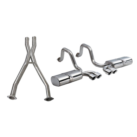 2.5in Cat-Back Dual Rear Exit with Twin 3.5in Tips <br> 1997-2004 Chevrolet Corvette