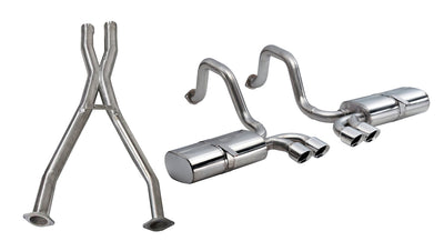 2.5in Cat-Back Dual Rear Exit with Twin 3.5in Tips <br> 1997-2004 Chevrolet Corvette