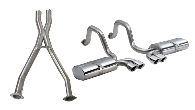 2.5in Cat-Back Dual Rear Exit with Twin 3.5in Tips <br> 1997-2004 Chevrolet Corvette