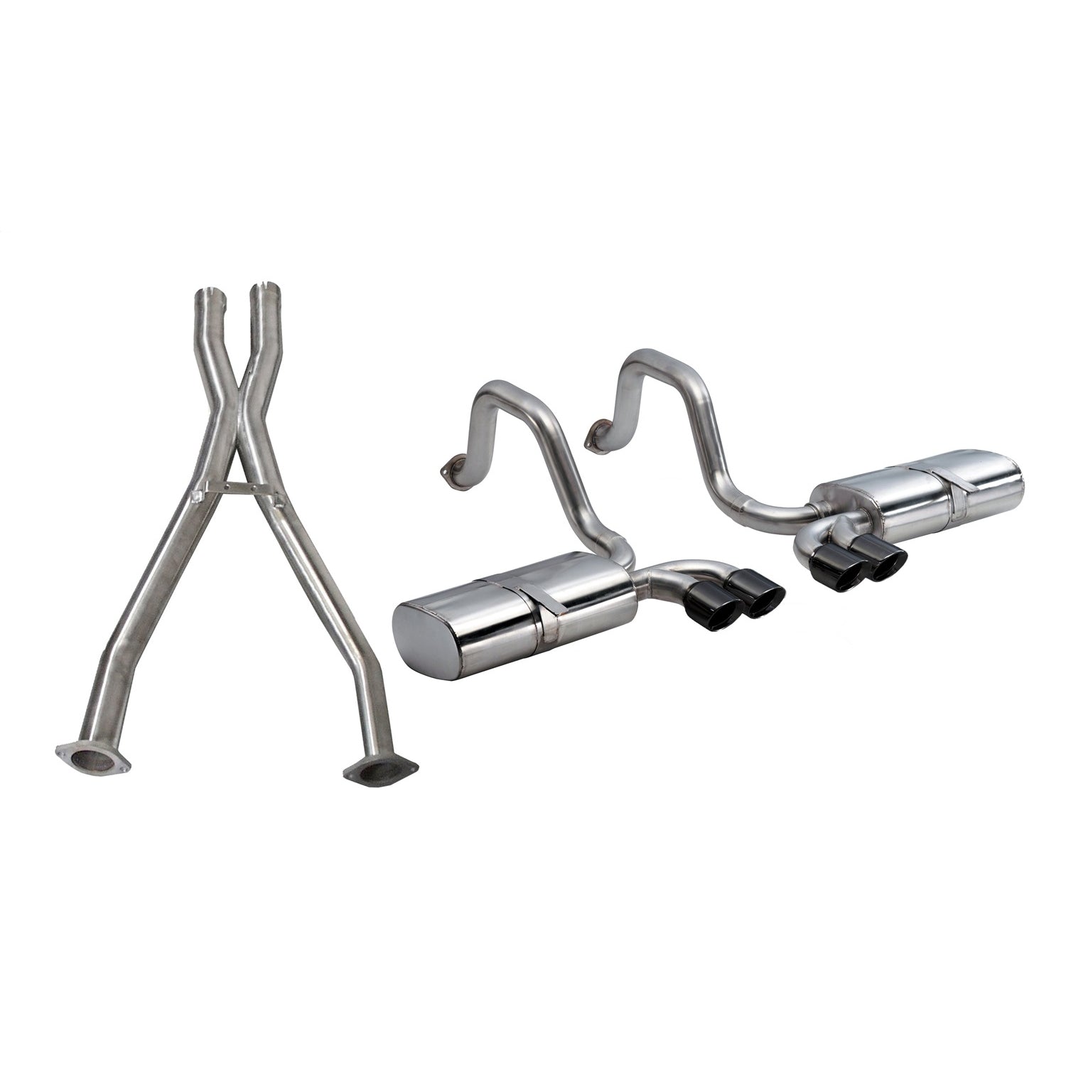 2.5in Cat-Back Dual Rear Exit with Twin 3.5in Tips <br> 1997-2004 Chevrolet Corvette
