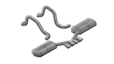 2.5in Axle-Back Dual Rear Exit W/ Single 3.5in Tips <br> 1997-2004 Chevrolet Corvette